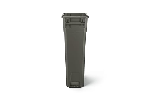 Suncast Commercial TCNH2030 Narrow Trash Can With Handles, 30.00" Height x 11.08" Width, 23 gal Capacity, Gray