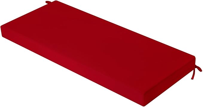 idee-home Outdoor Bench Cushion Waterproof, Bench Cushions for Outdoor Furniture, Patio Porch Swing Replacement Seat Pad with Ties for Garden Backyard, 40 x 18 Inch