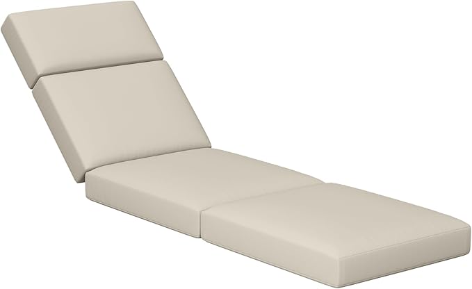 Chaise Lounge Cushions Outdoor, 80 x 26 x 4 Inch Lounge Chair Cushions for Outdoor Furniture - Waterproof Lounge Patio Replacement Cushion, 4In Fade-Resistant ThickPatio Chaise Lounge Cushion