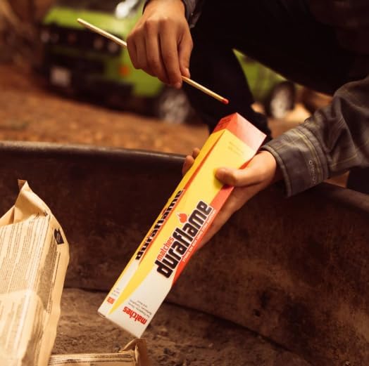 Duraflame Crackleflame Firelogs – Cozy Crackling Fireplace Logs, Fast Lighting in Under 5 Minutes, Burns 80% Cleaner Than Wood, Indoor/Outdoor Use (2 Cases + Matches)