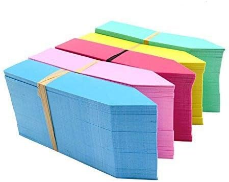 KINGLAKE 1000 Pcs 4 Inch Plant Tags Multicolor Garden Nursery Labels Plastic Pot Labels,Box of 1000