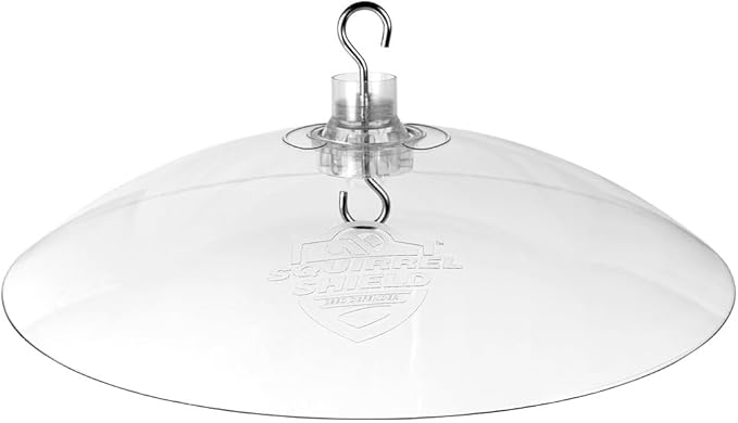 Squirrel Shield 16 inch Plastic Squirrel Baffle - Protects Hanging and Pole Mounted Feeders, Clear