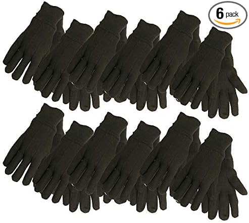 Midwest Gloves & Gear Adult Jersey Gloves, Brown, Large (Pack of 72)