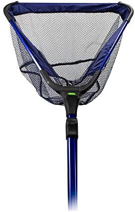 PondH2o Folding Pond Utility Nets Combo Pack Fish Water Garden Pond Debris Skimming Net & Pond Fish Catching Koi Net with Telescoping Extension Poles to 6 Feet | Value 2 Pack Fresh Water Nets