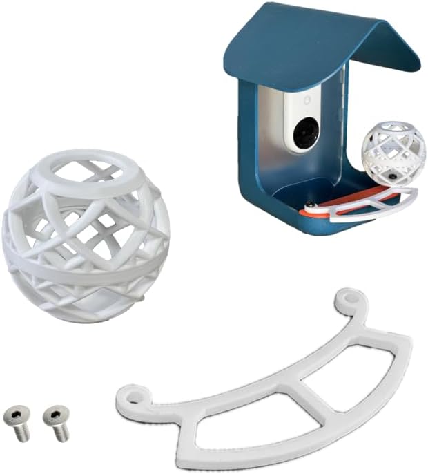 Perch, Suet Ball Holder & Mounting Screws Bundle for Bird Buddy - Compatible with Bird Buddy Smart Feeder for Enhanced Watching Experience