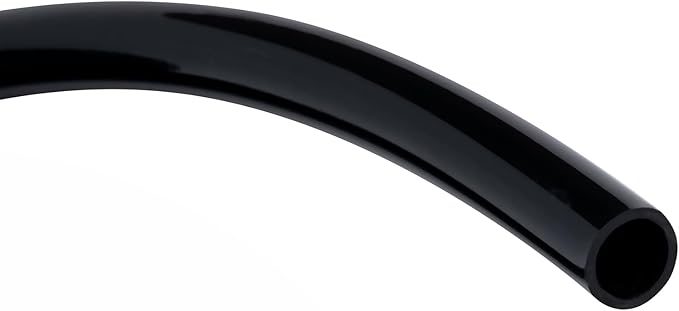 Black Vinyl Tubing 3/8” ID × 1/2” OD - 25 Feet PVC Flexible Plastic Tube Hybrid Hose, Transfer Water Air Oil for Pond Fountain Garden, Non-toxic and BPA free