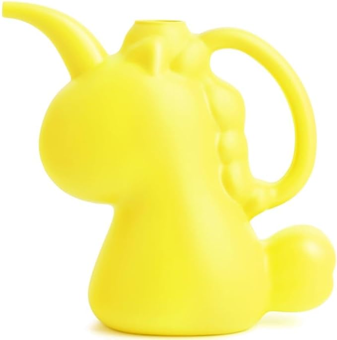 XXXFLOWER Unicorns Indoor Watering Can, 1 L Cute Animal Water Cans, Novelty Unicorns Shape Watering Pot for Office House Indoor Garden（Yellow）