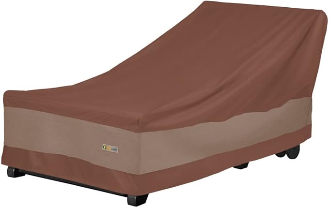 DUCKCOVERS Ultimate Waterproof 74 Inch Patio Chaise Lounge Chair Cover, Patio Furniture Covers