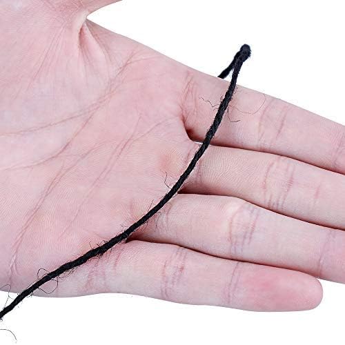 JijAcraft Jute Twine String 328 Feet, 2mm Black Natural Hemp for Gift Wrapping, 3-Ply Colored DIY Halloween Christmas Handmade Arts, Climbing Plant Garden Craft, Gift Decoration
