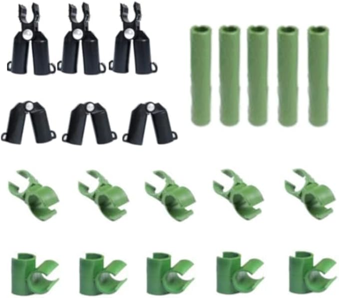 21Pcs Adjustable Plant Trellis Connector Clip Plastic Plant Connector Stakes Garden Plastic Connector Connecting Joint Buckle Clip 20mm