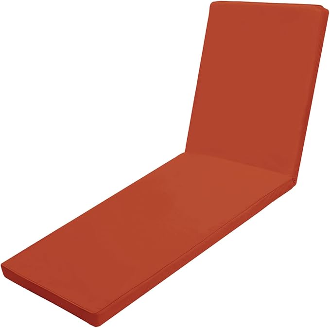 Outdoor Chaise Lounge Cushions for Patio, 71"x22"x3" Lounge Chair Cushions, Waterproof Replacement Seat Pads for Outdoor Furniture (Spice, 1 Pcs)