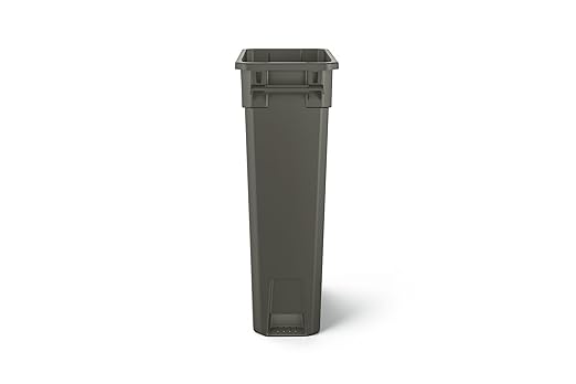 Suncast Commercial TCNH2030 Narrow Trash Can With Handles, 30.00" Height x 11.08" Width, 23 gal Capacity, Gray