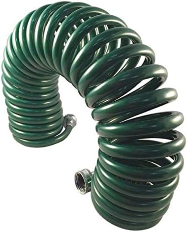 Flexon 1/2" x 25ft Coil Garden Hose – Compact, Kink-Resistant, Lightweight, Space-Saving Design, Durable and Weather-Resistant Watering Hose for Small Yards and Gardening