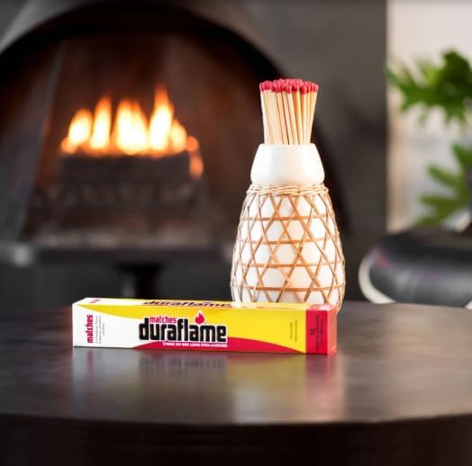 Duraflame Quick Start Firelighters – Easy, Fast-Starting Fire Starters Made with Wax & Recycled Biomass Fibers for Fireplaces, Fire Pits, Wood Stoves & Campfires (10 Pack + Matches)