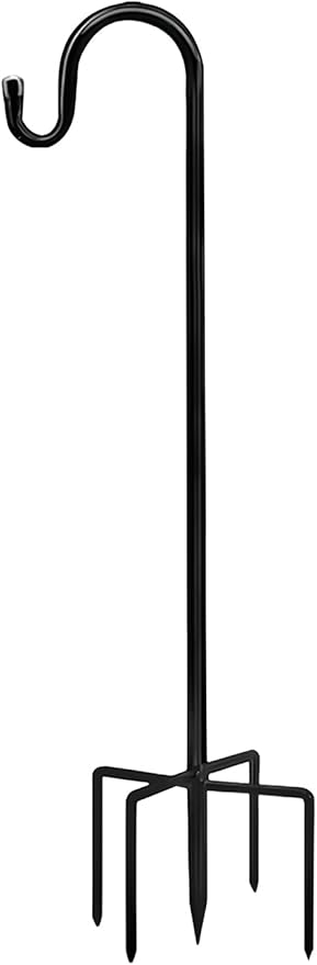 Bird Feeders for Outdoors,Shepherds Hooks for Bird Feeder Stand Outdoor 1 Pack 92 Inch 5 Prongs Base Hanging Planters for Outdoor Plants Hanging Lantern