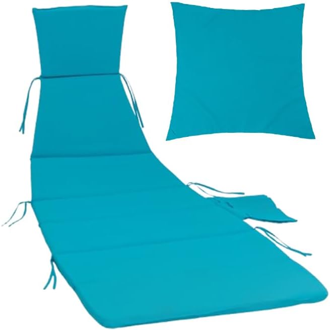Hanging Lounge Chair Replacement Cushion and Umbrella Set – Rust Color, Quick-Dry, Fade-Resistant, Weatherproof Outdoor Set with High-Density Foam (Blue)