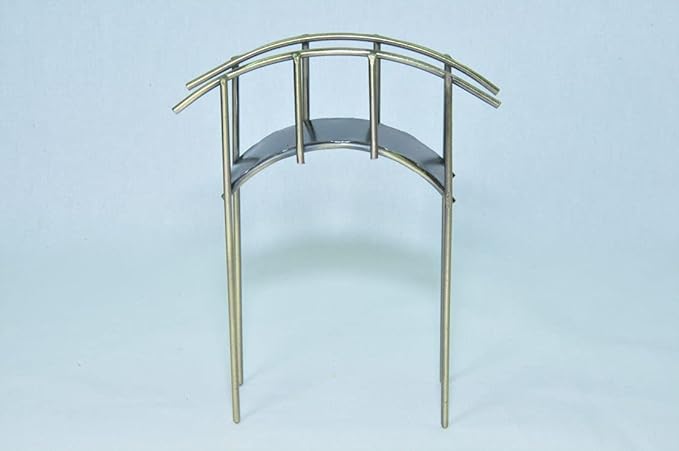 G & F Products MiniGardenn 10030 Fairy Garden Miniature Mini Bridge, Rustic, 4" L x 1.25" W x 2.5" H with 2" Picks