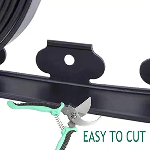 Garden Edging，160ft Landscape Edging with 200 Spikes for Lawn 2 Inch Tall(Black, 160FT)