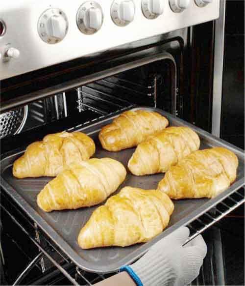 4 Pairs Oven Gloves with Fingers, Thin and Light Heat Resistant Gloves for Cooking, Baking, BBQ, Kitchen Safety