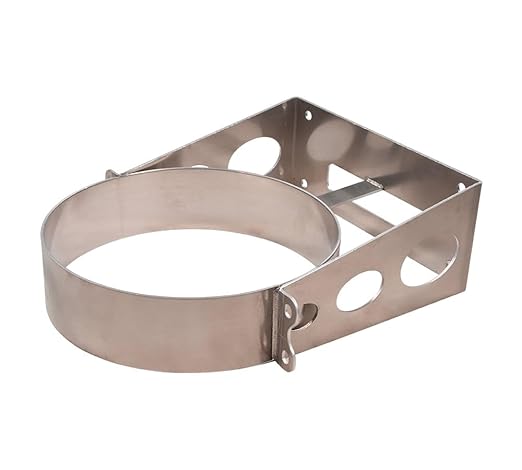 Mytee Products 4 Pack 6 Gallon Aluminum Trash Can Brackets Mount for Truck & Trailers - for Flat Vertical Surface & Carriers Mounting Holder for Galvanized Trash Can 11-3/4"