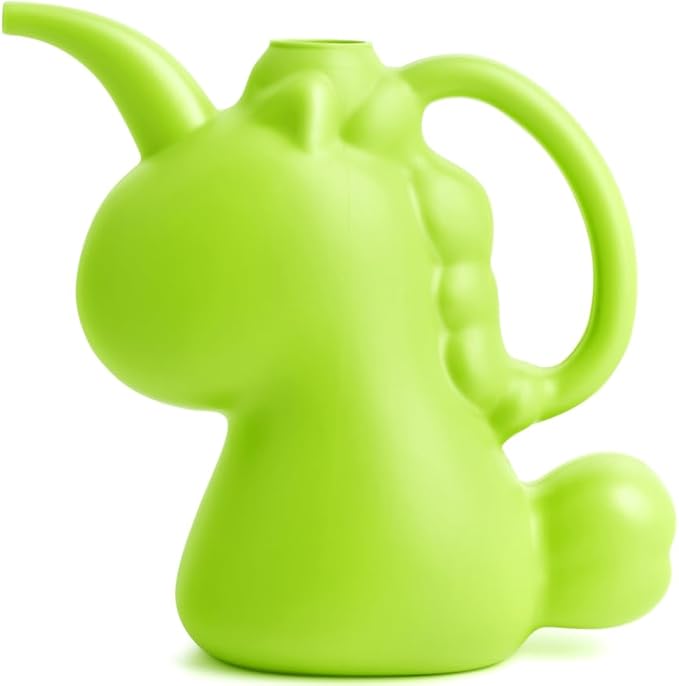 XXXFLOWER Unicorns Indoor Watering Can, 1 L Cute Animal Water Cans, Novelty Unicorns Shape Watering Pot for Office House Indoor Garden（Green）