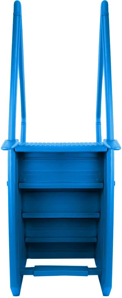 Aqua Select Anti-Slip in-Pool Steps | Blue | for Above Ground Swimming Pools | Can Mount to Decks 48" to 54" H | Safety Stairs Capacity Up to 350 lbs