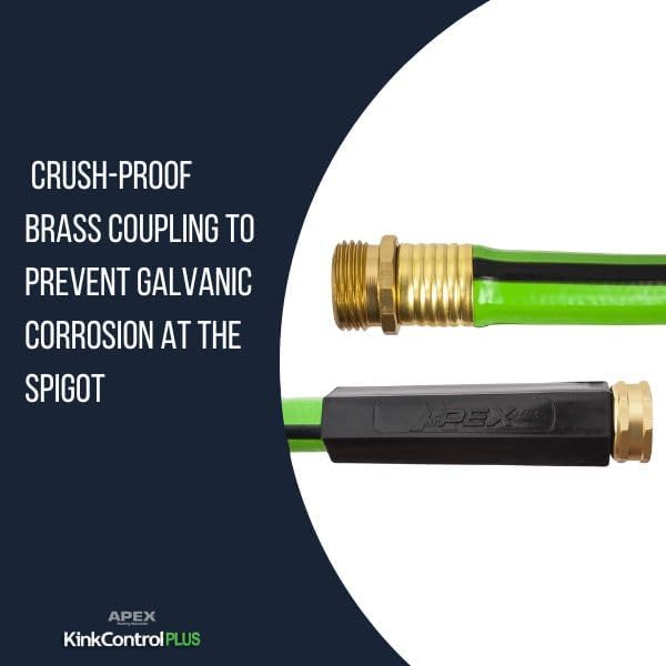 Kink Control Plus Water Hose 100ft - High Burst Strength and Superior Flexibility Garden Hoses, Outdoor Hose with Kink Resistance, Triple Frame Technology, Made in USA