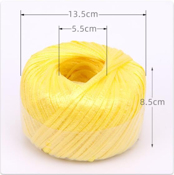 Polyester Nylon Plastic Rope Twine, Household Bundled for Packing Gardening Craft,20 MM Width and 100m Length (White)