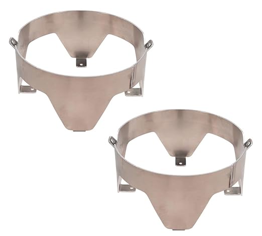 Mytee Products 2 Pack Horizontal 6 Gallon Aluminum Trash Can Brackets Mount for Truck & Trailers - Carriers Mounting Holder for Galvanized Trash Can 9-5/16"