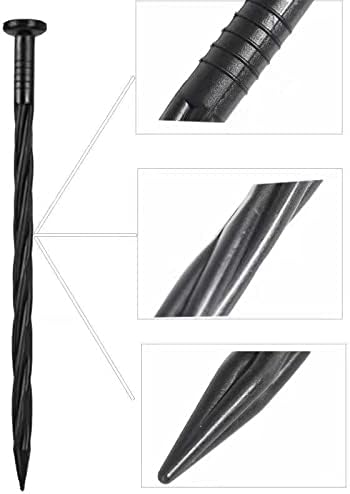 100PCS Spiral Landscape Anchoring Spikes, 8 Inch Landscape Spikes, Nylon Landscape Anchoring Spike for Garden Lawn Yard, Paver,Weed Barrier, Artificial Turf (8in - 100 Count)