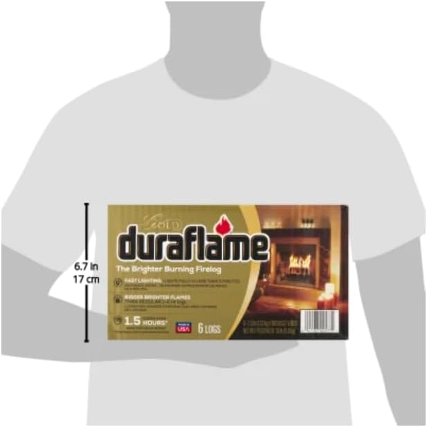 Duraflame Gold 4577 Ultra-Premium Brighter Burning Firelogs, 2 Pack (2.5lb 1.5 Hour Log)