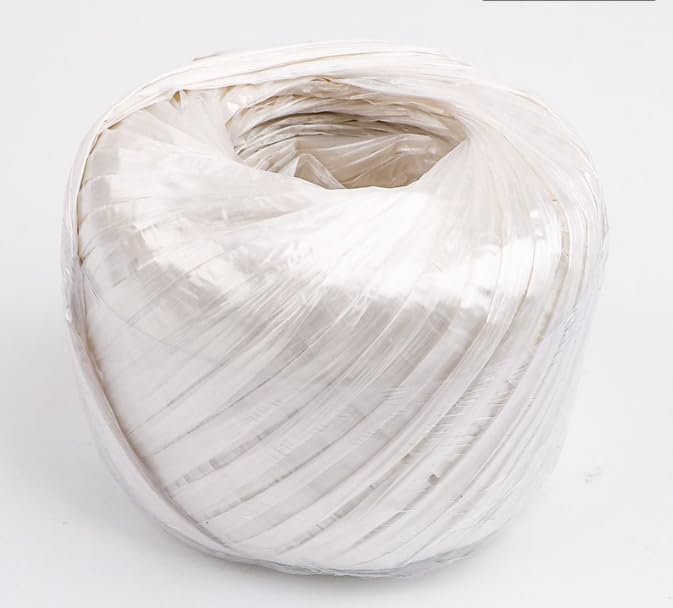 Polyester Nylon Plastic Rope Twine, Household Bundled for Packing Gardening Craft,20 MM Width and 100m Length (White)
