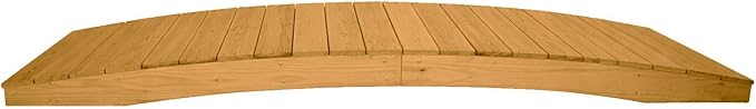 10 FT Oak Amish Made Pinewood Heavy Duty Garden Bridge for Walkway, Backyard Pond & Landscaping, Outdoor Wooden Footbridge for Koi Pond, Japanese Style Decorative Bridge, Made in USA