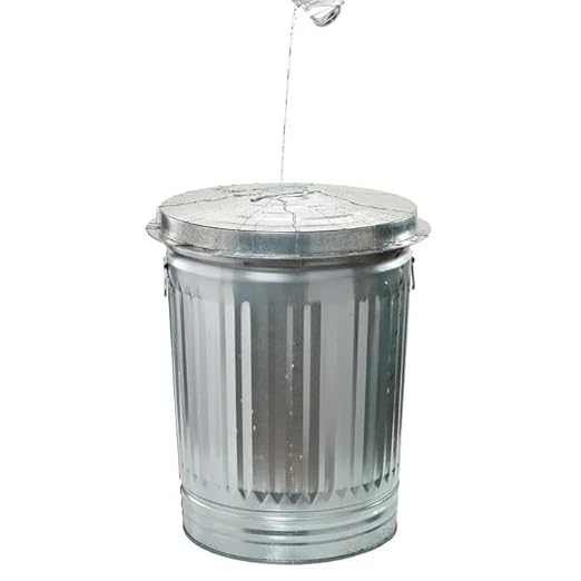 31-Gallon Heavy-Duty Steel Trash Can - Kitchen & Office - Silvery - with Airtight lid - Metal Outdoor Trash Can for Patio, Kitchen & Office