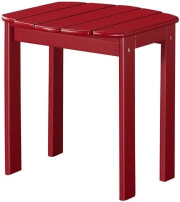 Linon Adirondack End, Red Table, 18.11 x 18.5 x 18.11