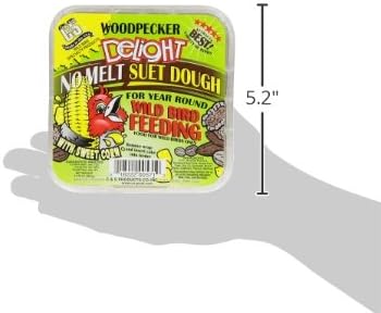 C&S Woodpecker Delight No Melt Suet Dough 11.75 Ounces, 12 Pack
