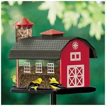Audubon Red Barn Combo Seed Bird Feeder Model 6290