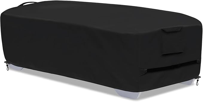 Stackable Chaise Lounge Covers for 2-3 Stackable Patio Lounge Chair, 600D Weather-Resistant Polyester Fabric, Outdoor Furniture Storage Cover for Stackable Lounge Chair - 80"L x 30"W x 20"H, Black