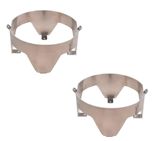 Mytee Products 2 Pack Horizontal 4 Gallon Aluminum Trash Can Brackets Mount for Truck & Trailers - Carriers Mounting Holder for Galvanized Trash Can 8-1/2"