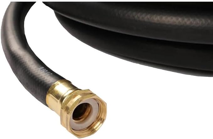 Continental Premium Garden Black Heavy Duty Cold Water Garden Hose, 5/8in Inside Diameter x 100ft Length, Male x Female Garden Hose Thread