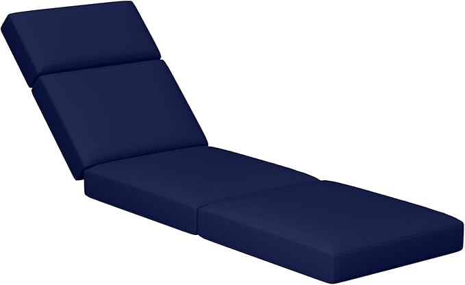 Chaise Lounge Cushions Outdoor, 72 x 21 x 4 Inch Lounge Chair Cushions for Outdoor Furniture - Waterproof Lounge Patio Replacement Cushion, 4In Fade-Resistant ThickPatio Chaise Lounge Cushion