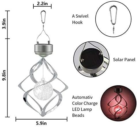 Solar Lights Outdoor Yard Decor Wind Chimes LED Colour Changing Hanging Light for Design Decoration for Garden, Patio, Balcony,Lawn Birthday Gifts for Women Mom Grandma