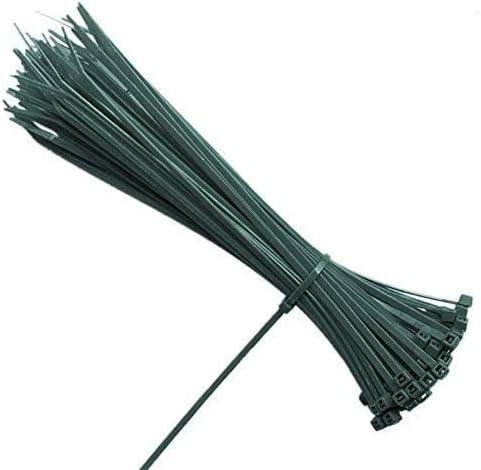 100 Pcs 8 Inch 3mm Dark Green Nylon Garden Cable Zip Ties Self Locking Cable Ties Twist Ties