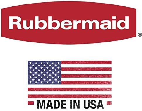 Rubbermaid Commercial Products Touch Top Trash Can/Wastebasket with Lid, 13-Gallon, Small Black Garbage Bin for Home/Kitchen/Bathroom/Bedroom/Office