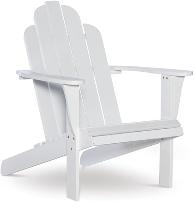 Linon White Adirondack Chair, 30.4" wx37.6 dx37.8 h