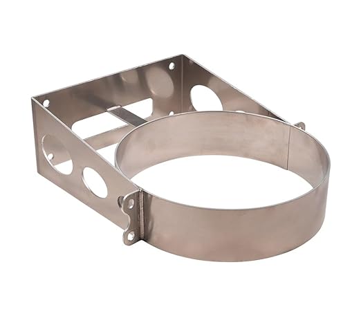 Mytee Products 4 Pack 4 Gallon Aluminum Trash Can Brackets Mount for Truck & Trailers - for Flat Vertical Surface & Carriers Mounting Holder for Galvanized Trash Can 10-1/2"