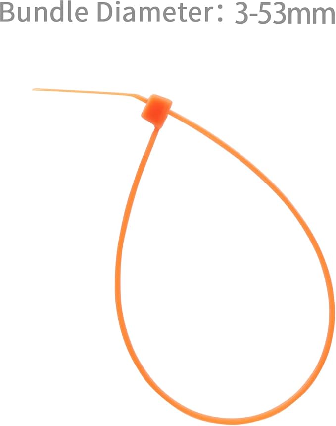XINGO 1000 PCS 8 inch Cable Zip Ties, 18lb Strength, Small Tie Wraps Self-Locking Nylon Zip Ties for Indoor and Outdoor Use (Orange)