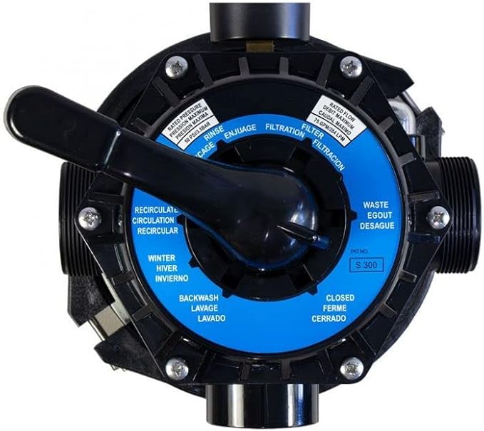 Doheny's Pool Pro 16" Sand Filter w/Valve | 4-Position Dial Valve, 360° Rotation & Flange Clamp | Ideal for Above Ground Pools Up to 16,800 Gallons | Easy-Access Drain Plug for Winter Maintenance