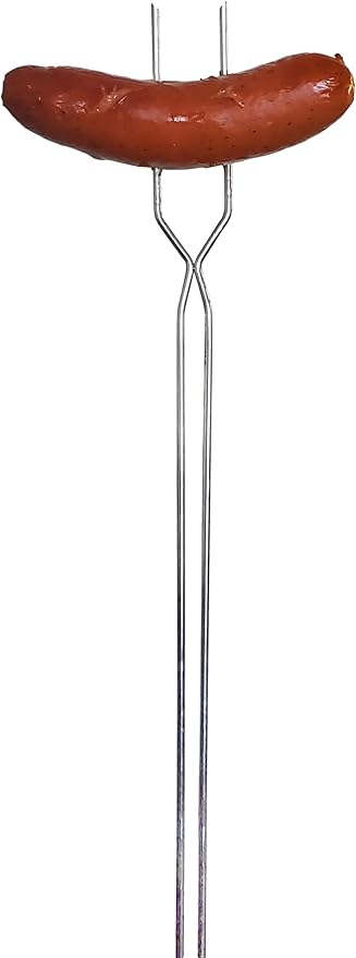 Coghlan's Telescoping Roasting Fork – Stainless Steel Skewers for Marshmallows & Hot Dogs – Extends 12.5" to 34" with Handle & Thumb Roller for Easy Rotation