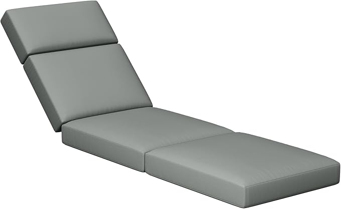 Chaise Lounge Cushions Outdoor, 72 x 21 x 4 Inch Lounge Chair Cushions for Outdoor Furniture - Waterproof Lounge Patio Replacement Cushion, 4In Fade-Resistant ThickPatio Chaise Lounge Cushion